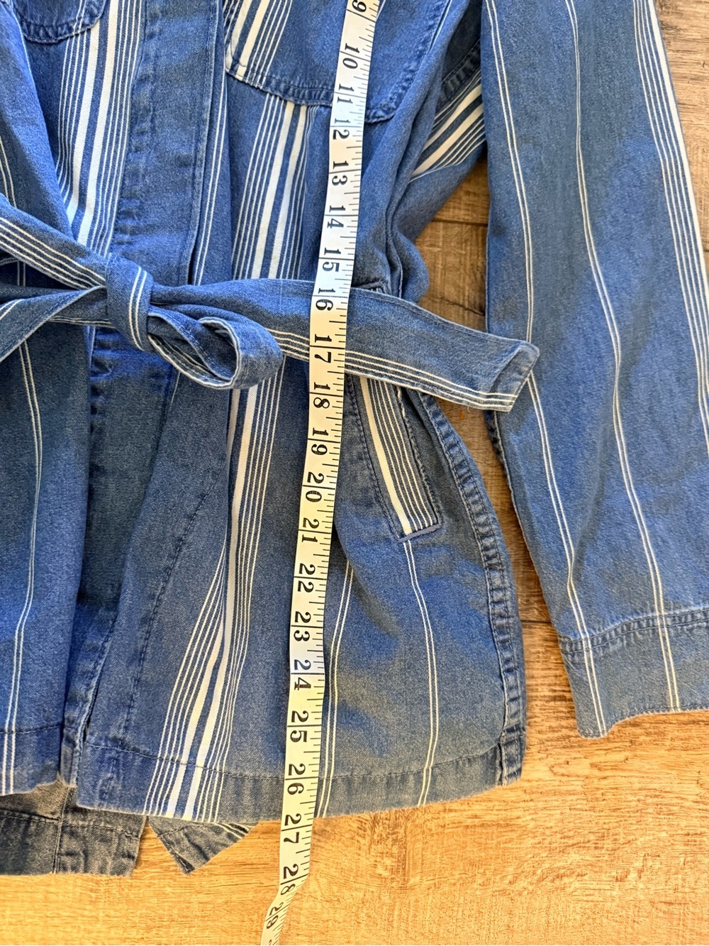 J. Crew NWT Belted Denim Jacket Small - Picture 6 of 7